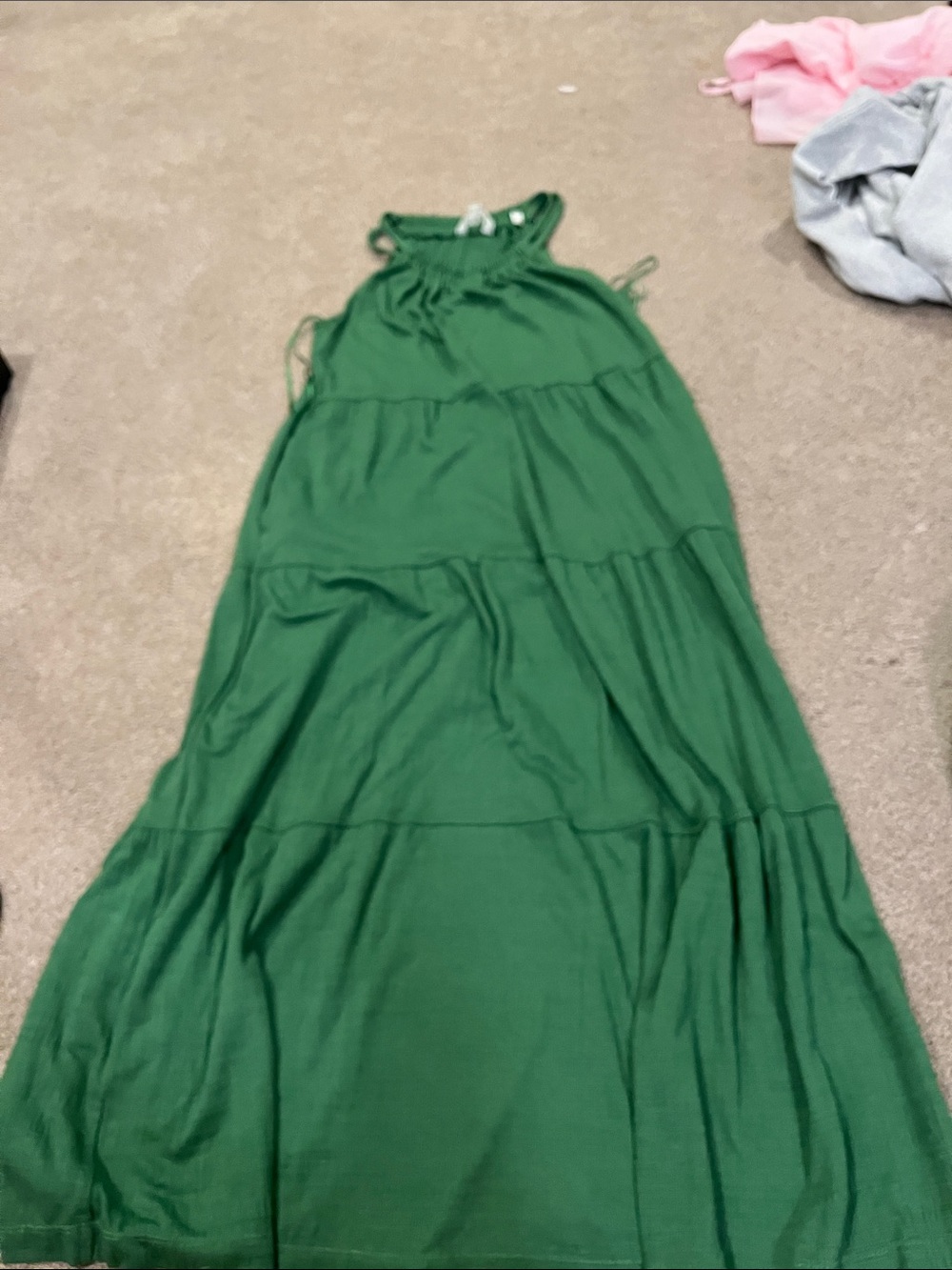 ' Green Tiered Maxi Dress - Brand